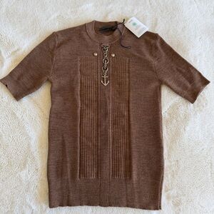 Prada Wool Crewneck Sweater with Studs